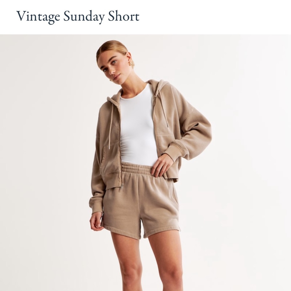NWT Vintage Sunday Short - Abercrombie & Fitch - brown neutral relaxed shorts